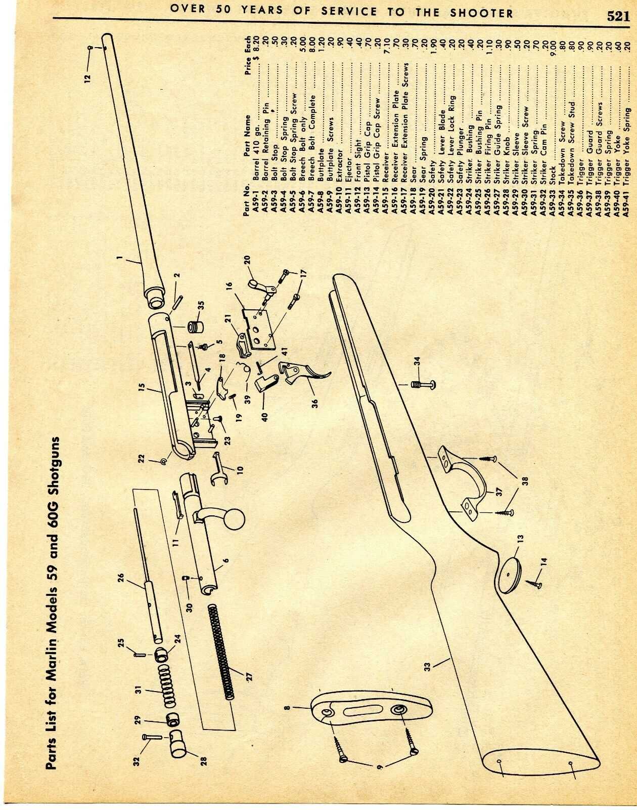 marlin model 60 parts diagram