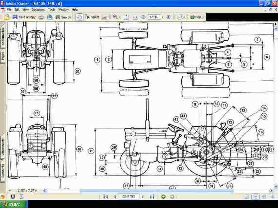 massey ferguson 135 parts diagram