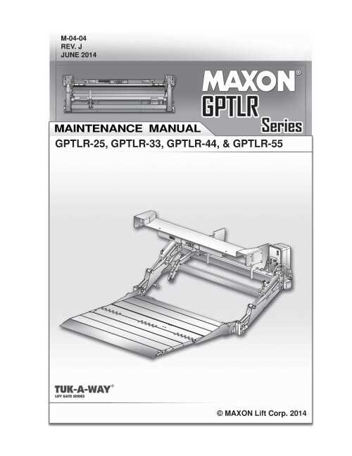 maxon liftgate parts diagram