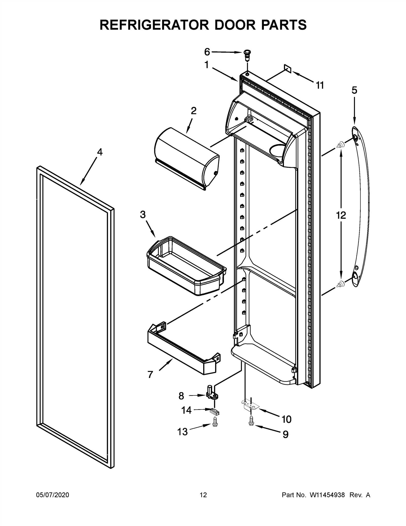 maytag refrigerator parts diagram