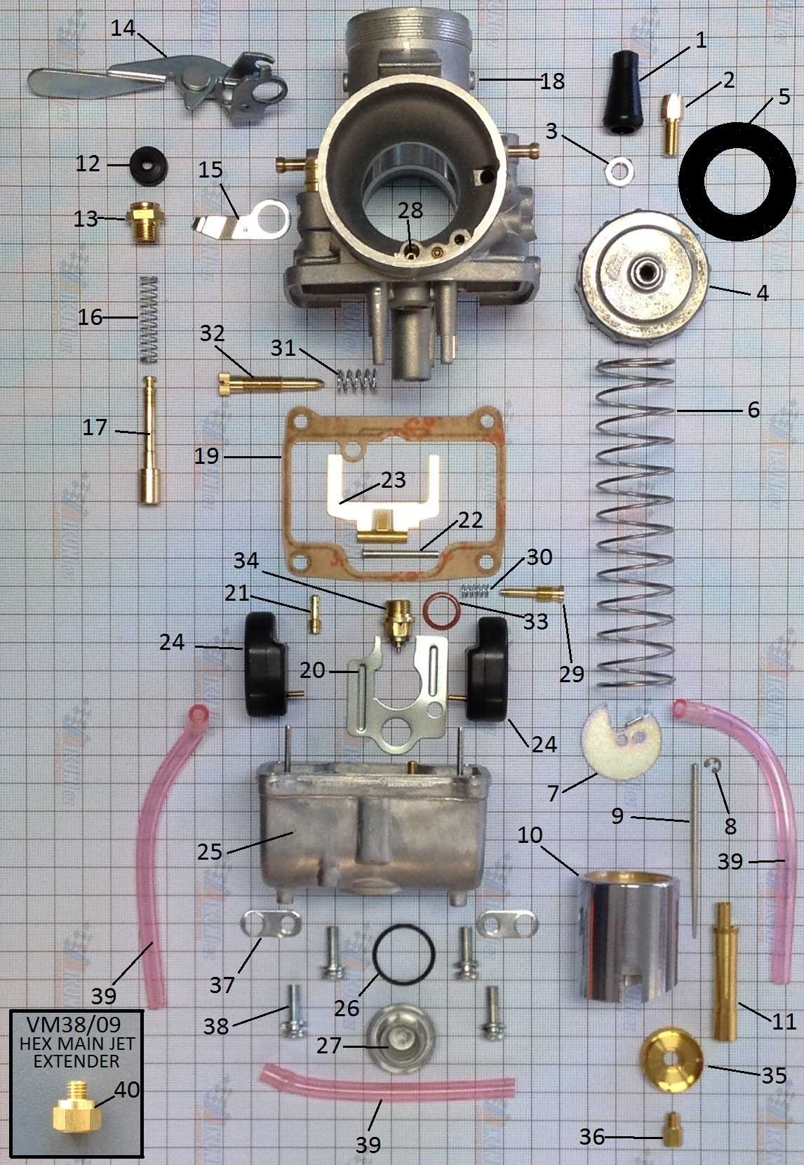 mikuni carb parts diagram