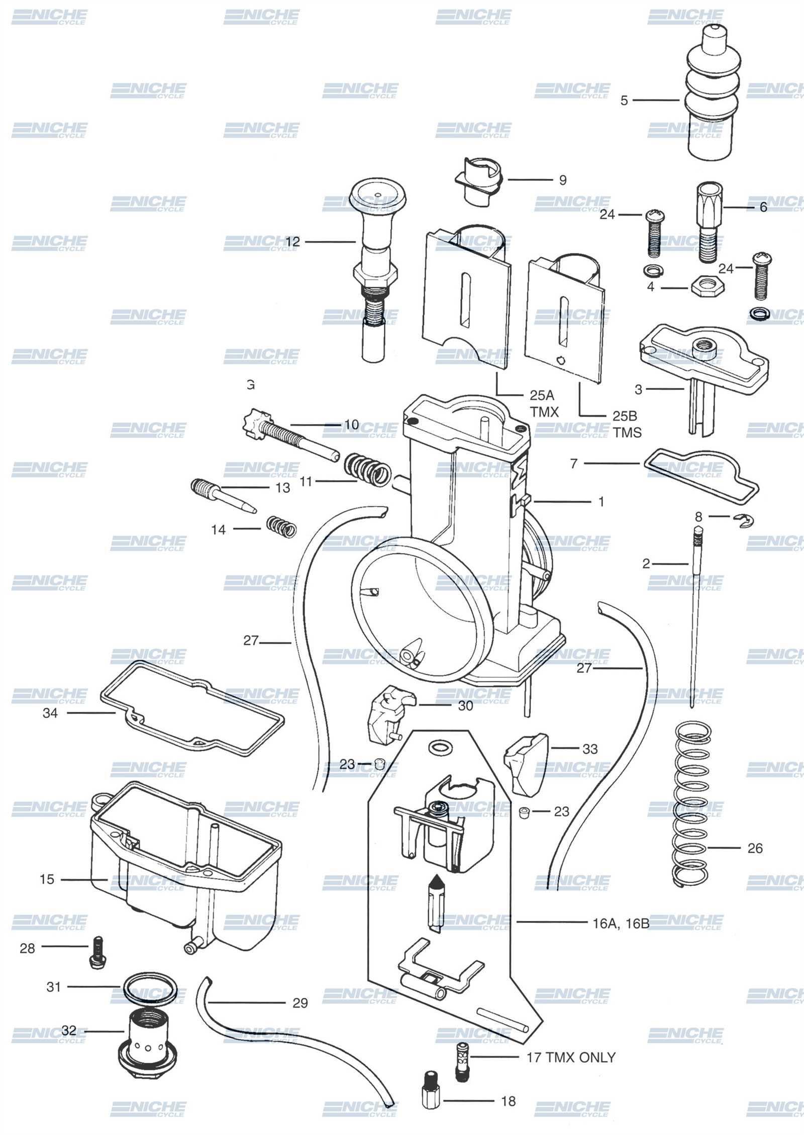 mikuni carburetor parts diagram