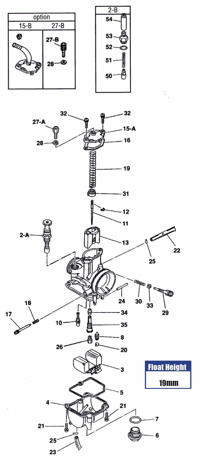 mikuni carburetor parts diagram