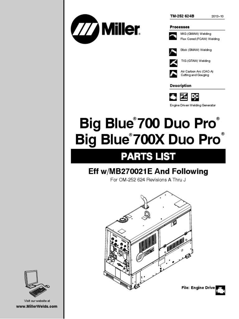 miller 252 parts diagram