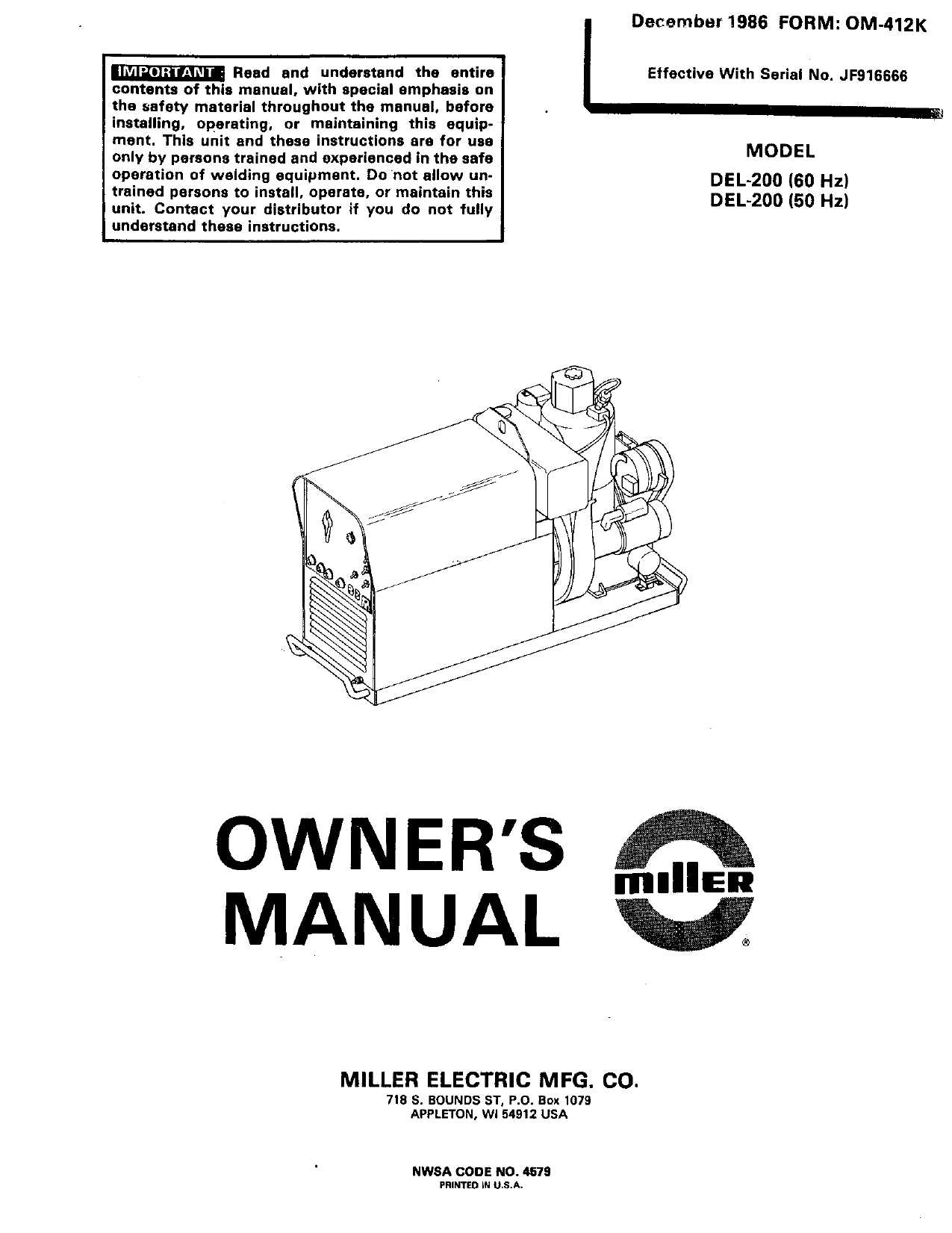 miller aead 200le parts diagram