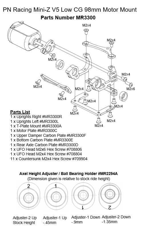 mini z parts diagram