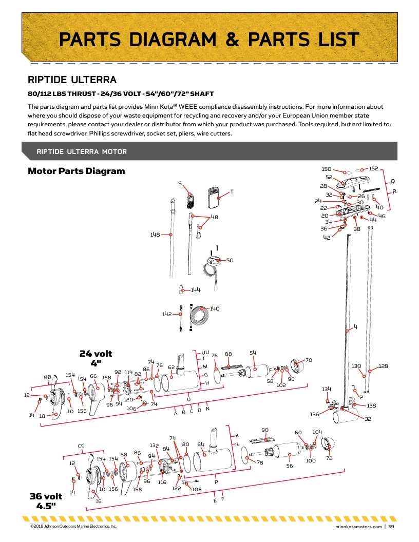 minn kota ultrex 112 parts diagram