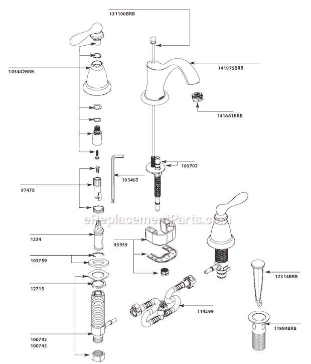 moen monticello bathroom faucet parts diagram