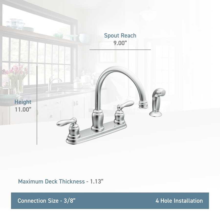 moen single handle kitchen faucet parts diagram