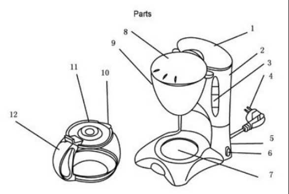 mr coffee coffee maker parts diagram