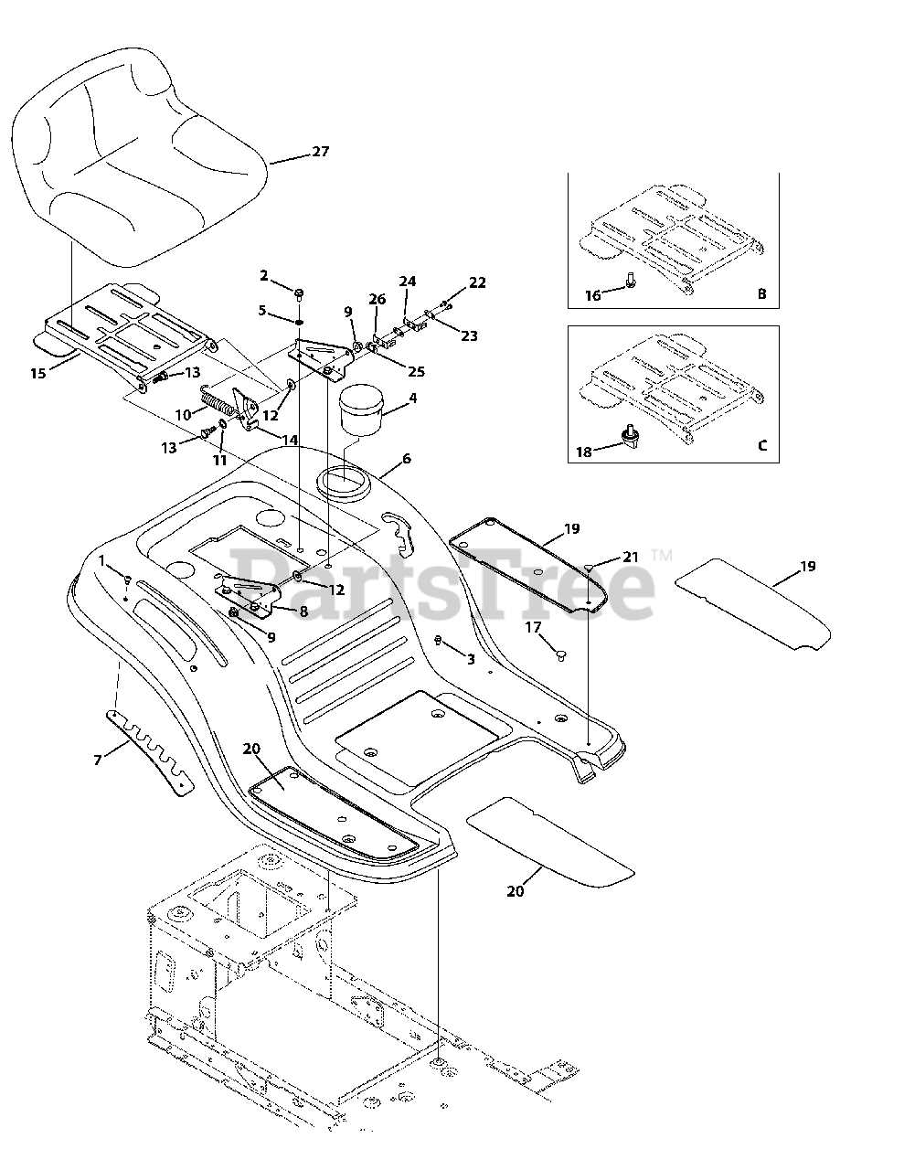 murray 42 inch deck parts diagram