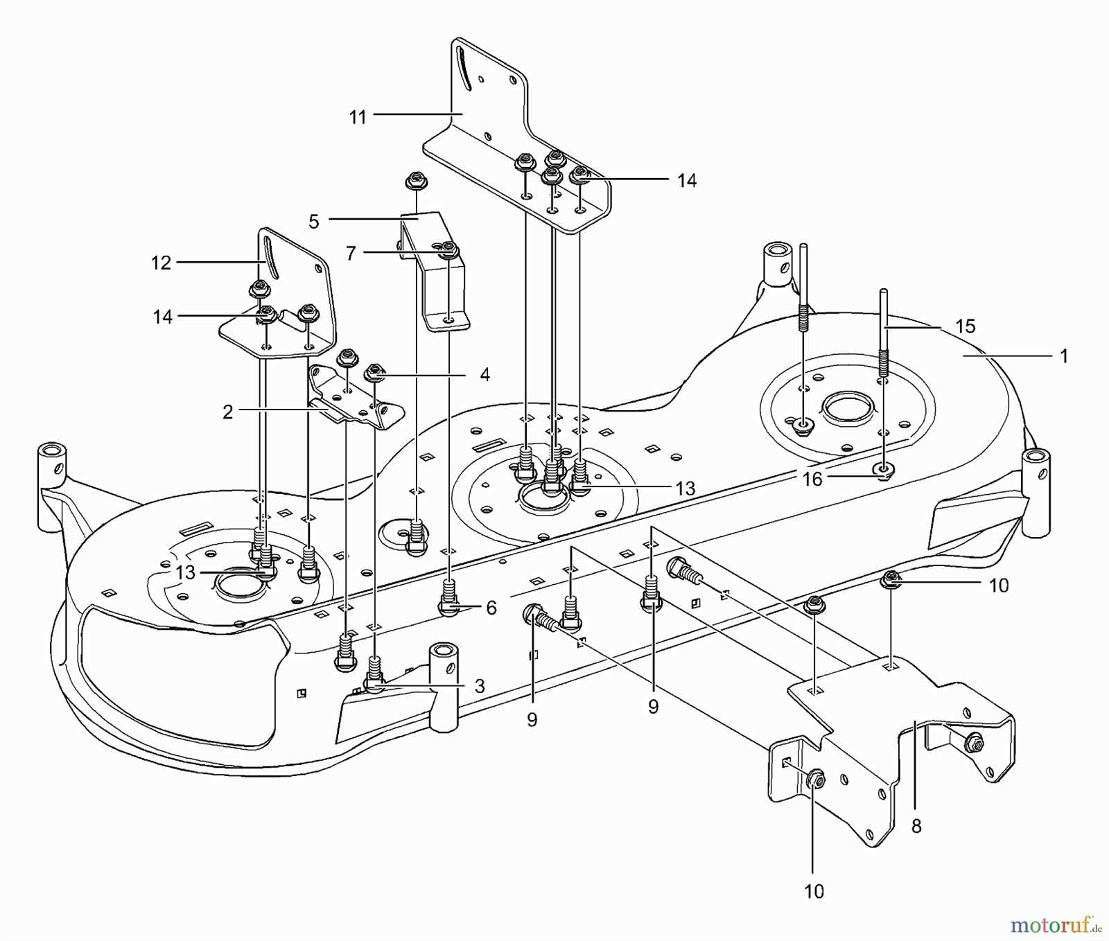 murray lawn mower deck parts diagram