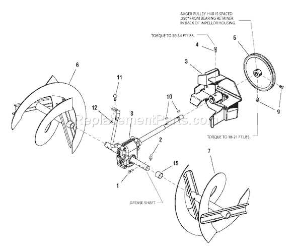 murray snow thrower parts diagram