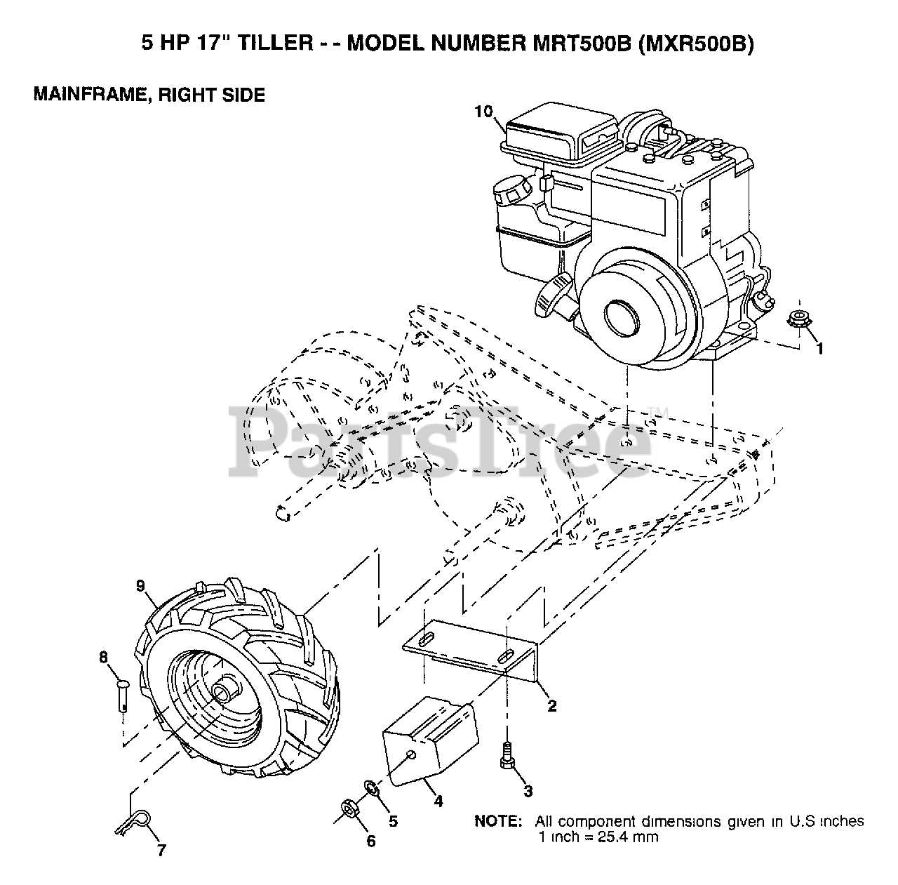 murray tiller parts diagram