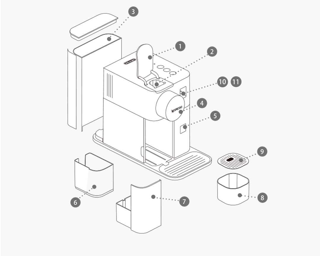 nespresso machine parts diagram