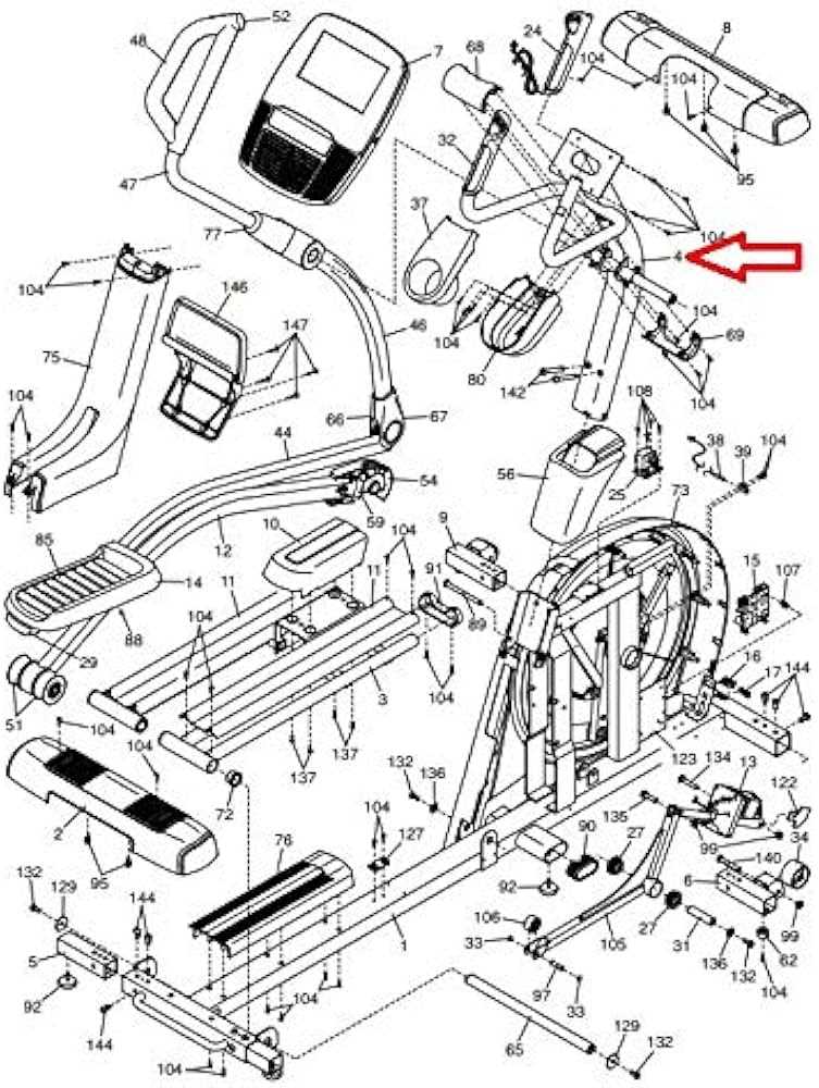 nordictrack elliptical parts diagram