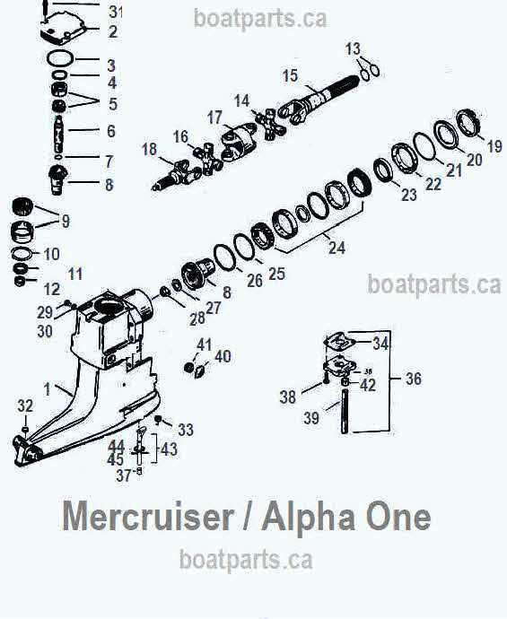 omc outdrive parts diagram