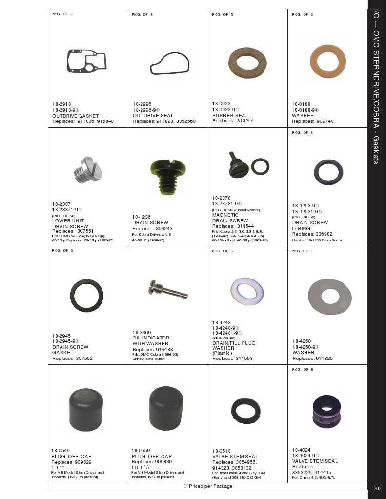 omc outdrive parts diagram