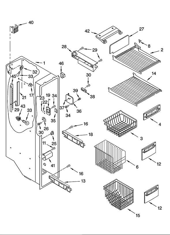 parts diagram for kenmore elite refrigerator