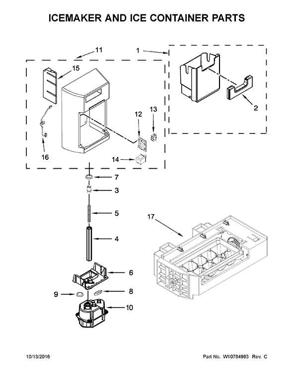 parts diagram for kenmore elite refrigerator