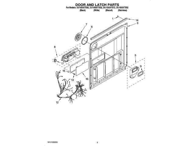 parts diagram for whirlpool dishwasher