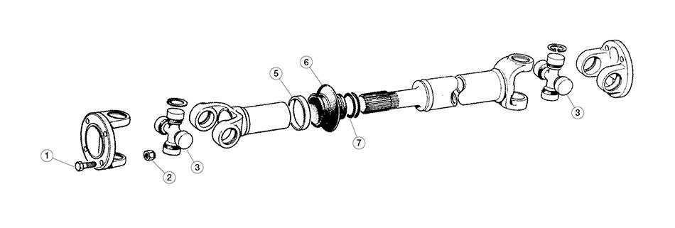 parts of a drive shaft diagram