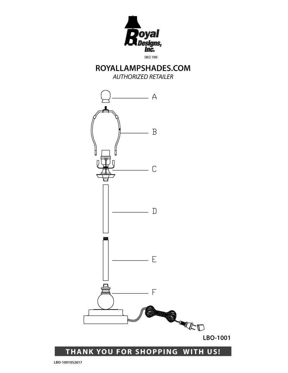 parts of a lamp diagram