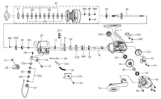 penn reel parts diagram