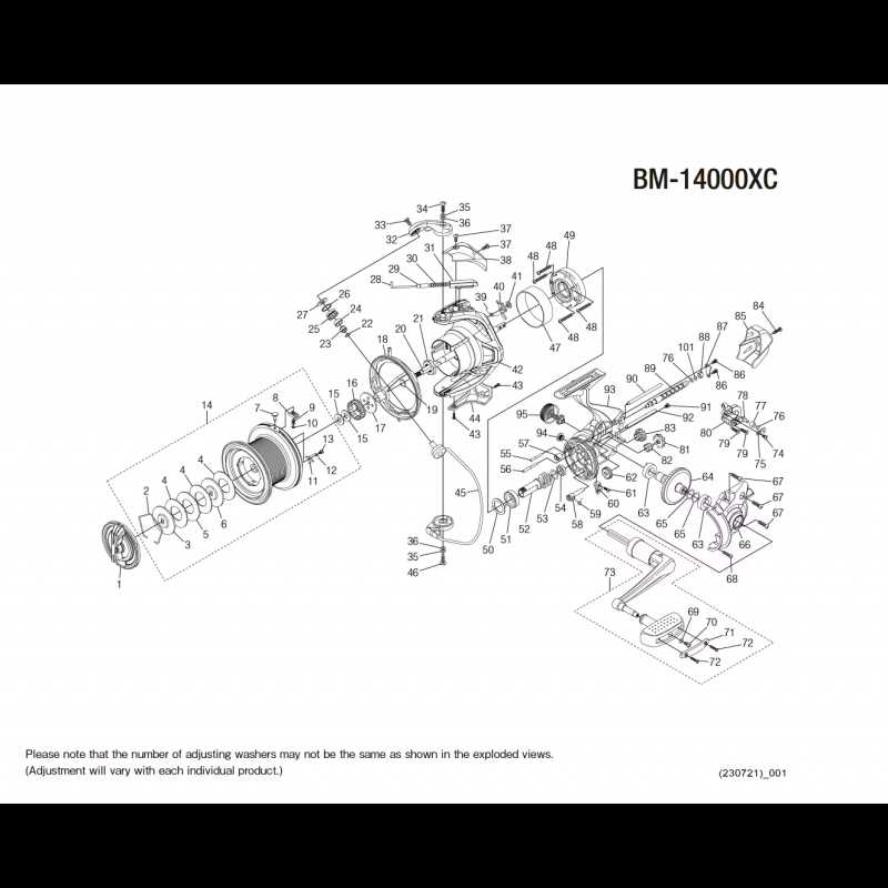 penn reel parts diagram