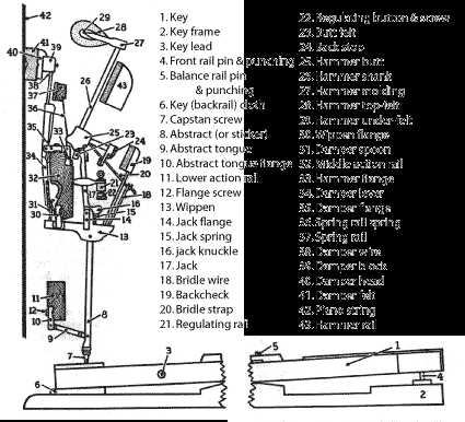 piano parts diagram