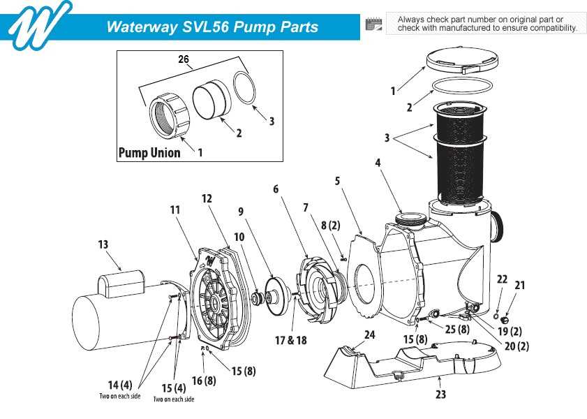 pool pump motor parts diagram