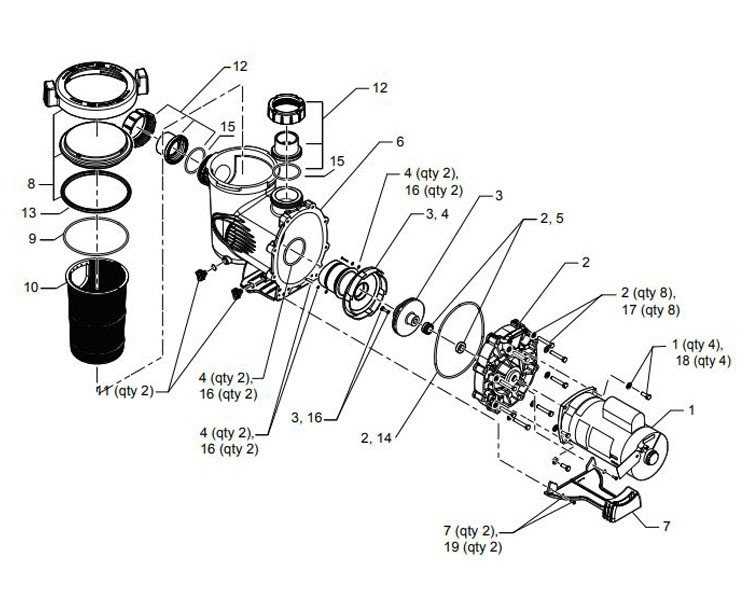 pool pump motor parts diagram