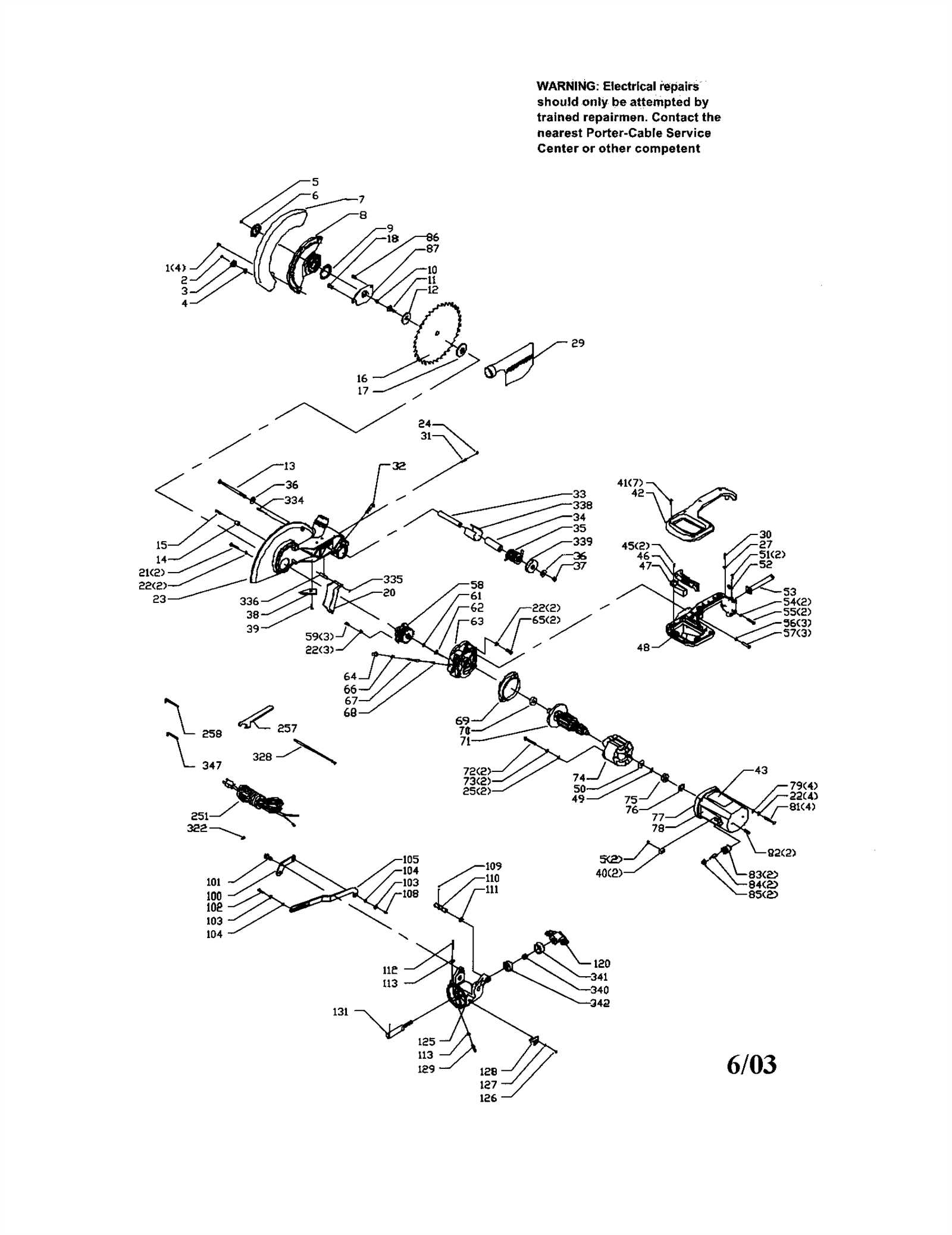 porter cable parts diagram