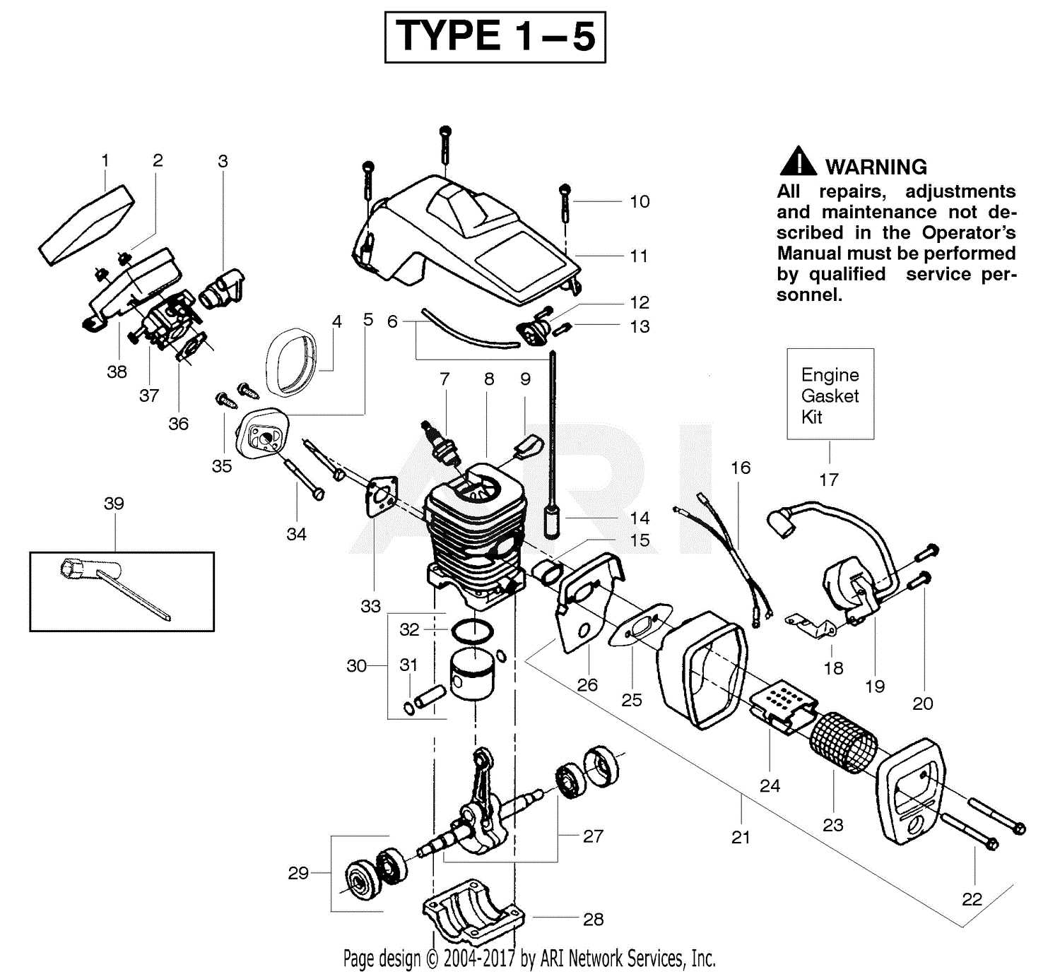 poulan 2150 parts diagram