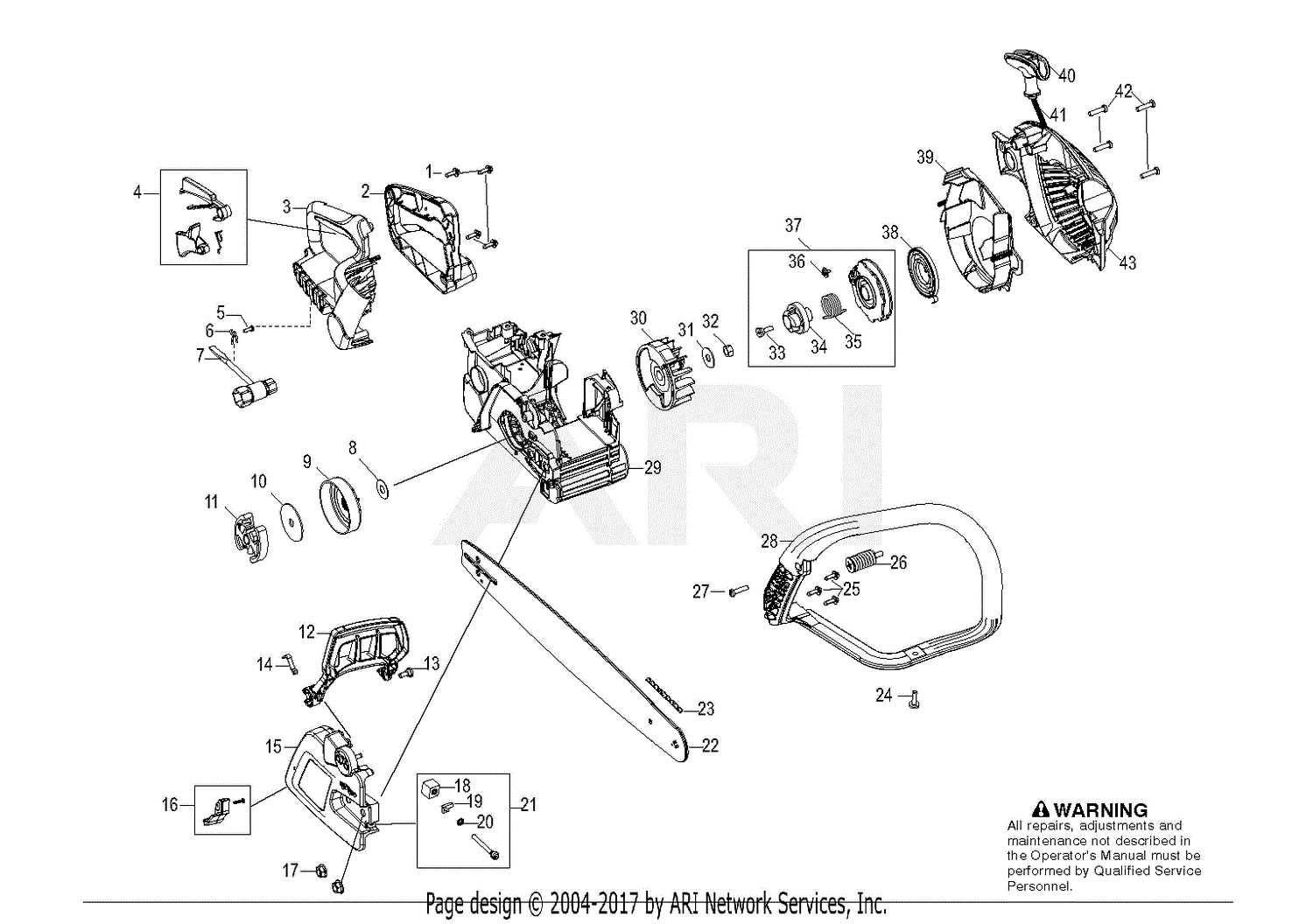 poulan pp5020av parts diagram