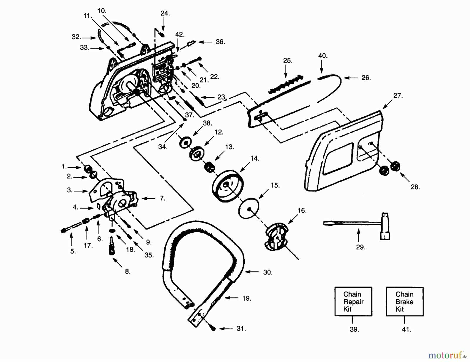 poulan pro 42cc chainsaw parts diagram