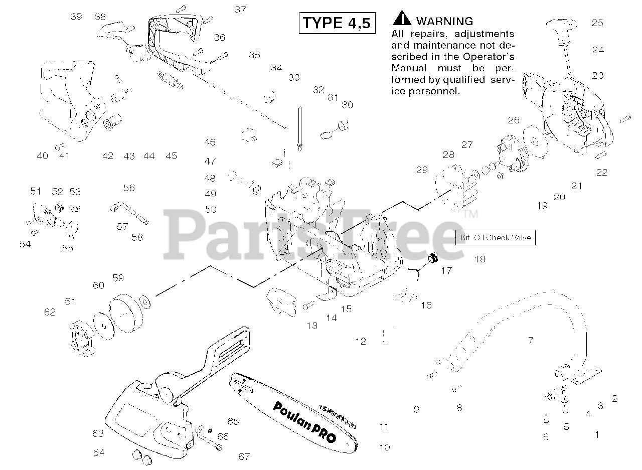 poulan pro chainsaw parts diagram