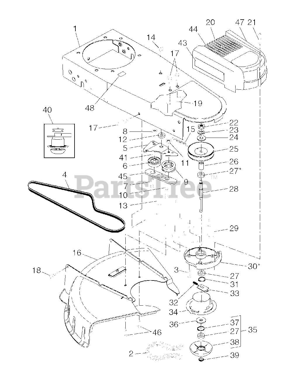 poulan pro pr2322 parts diagram