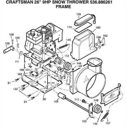 poulan pro snow blower parts diagram