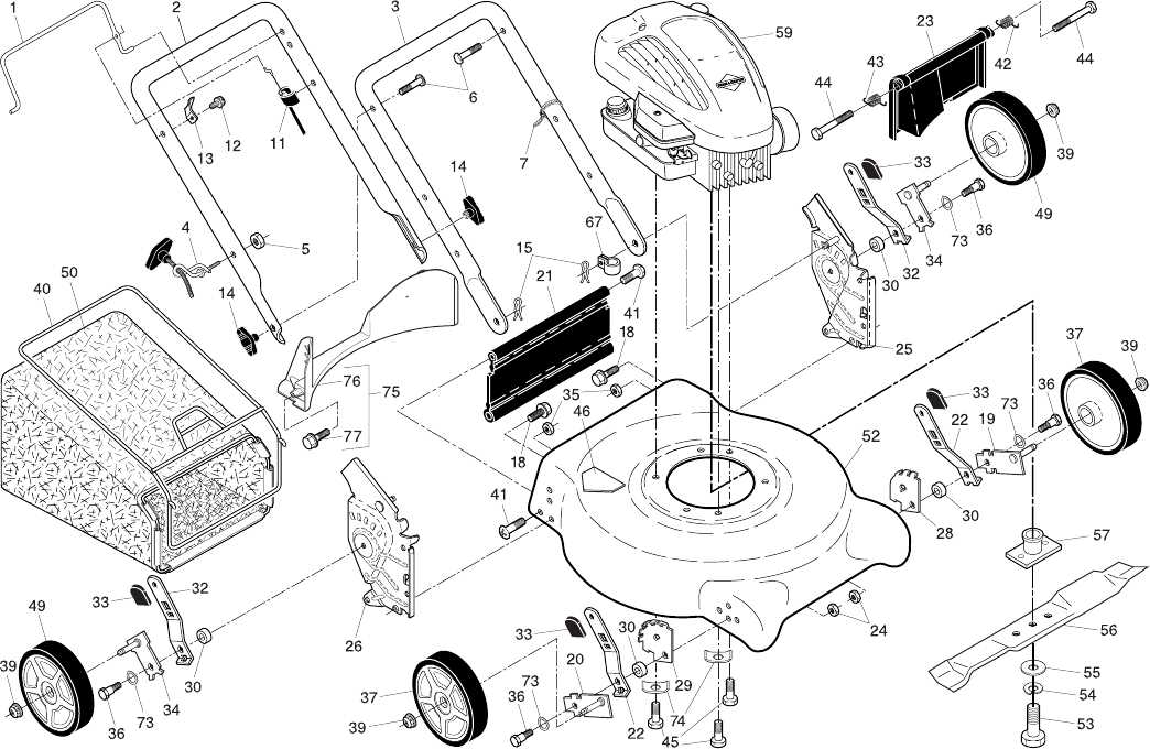 poulan pro snow blower parts diagram