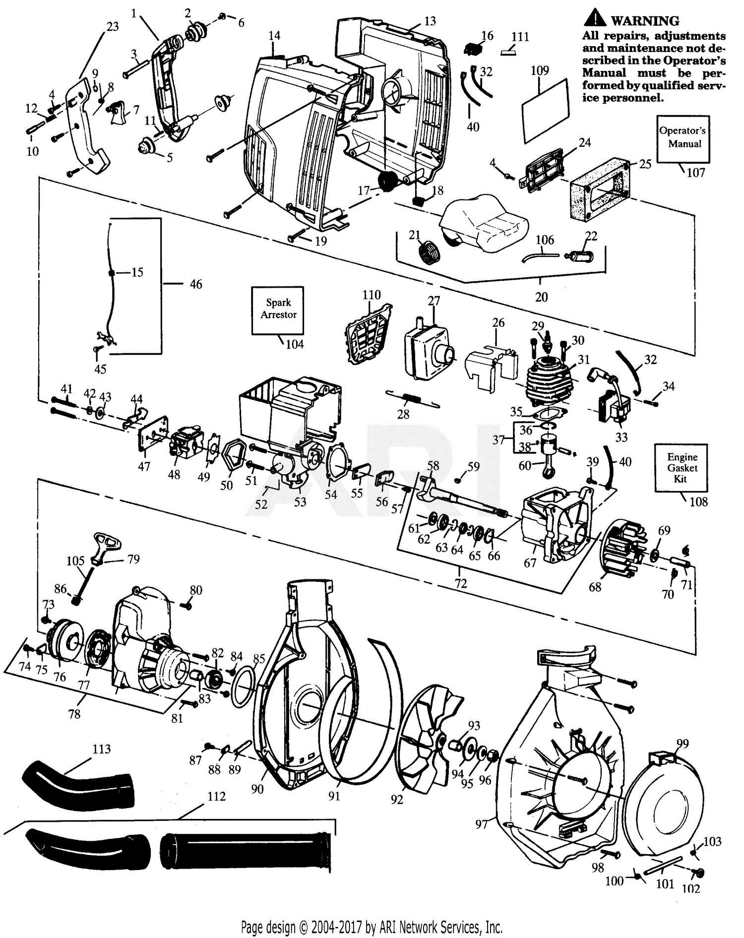 poulan pro snowblower parts diagram