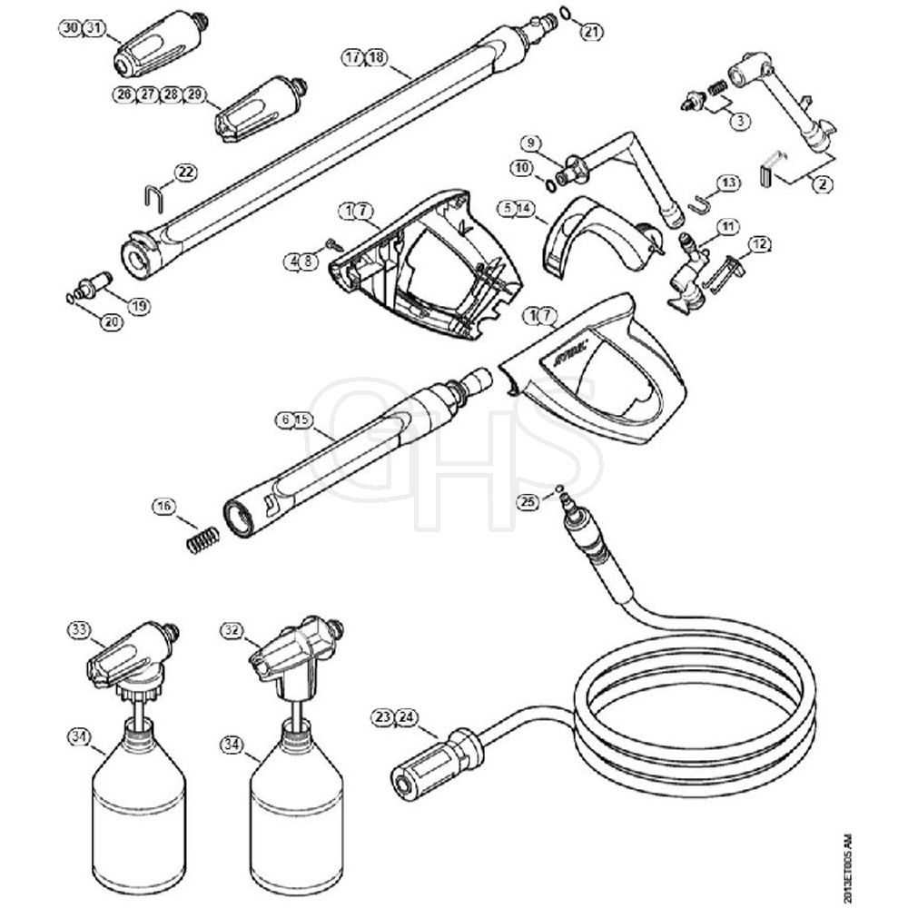 pressure washer gun parts diagram