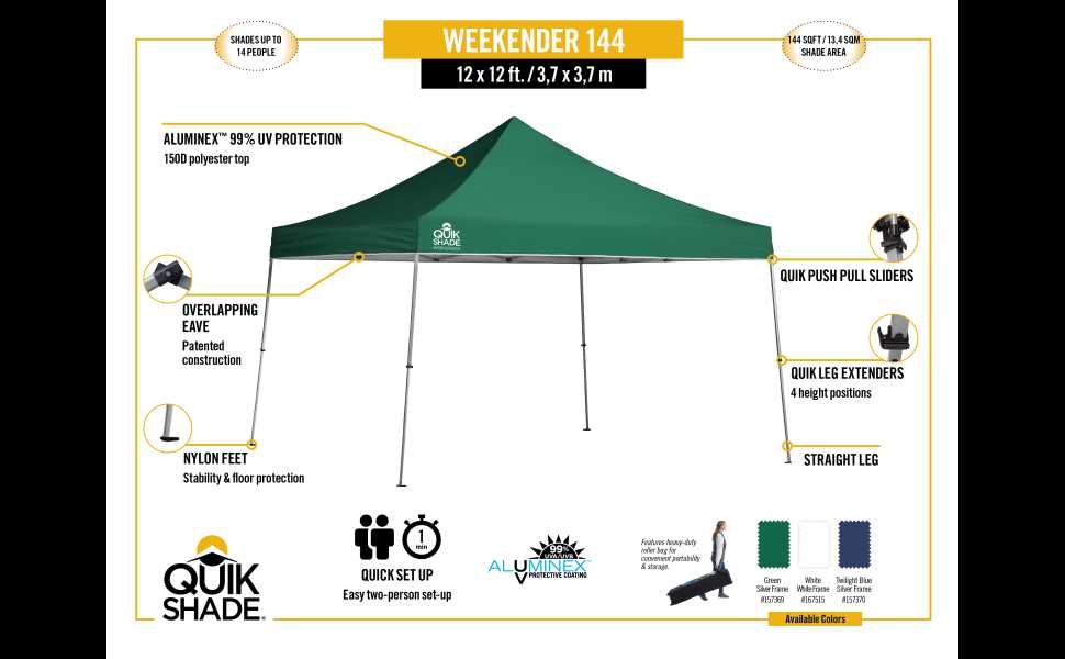 quik shade parts diagram