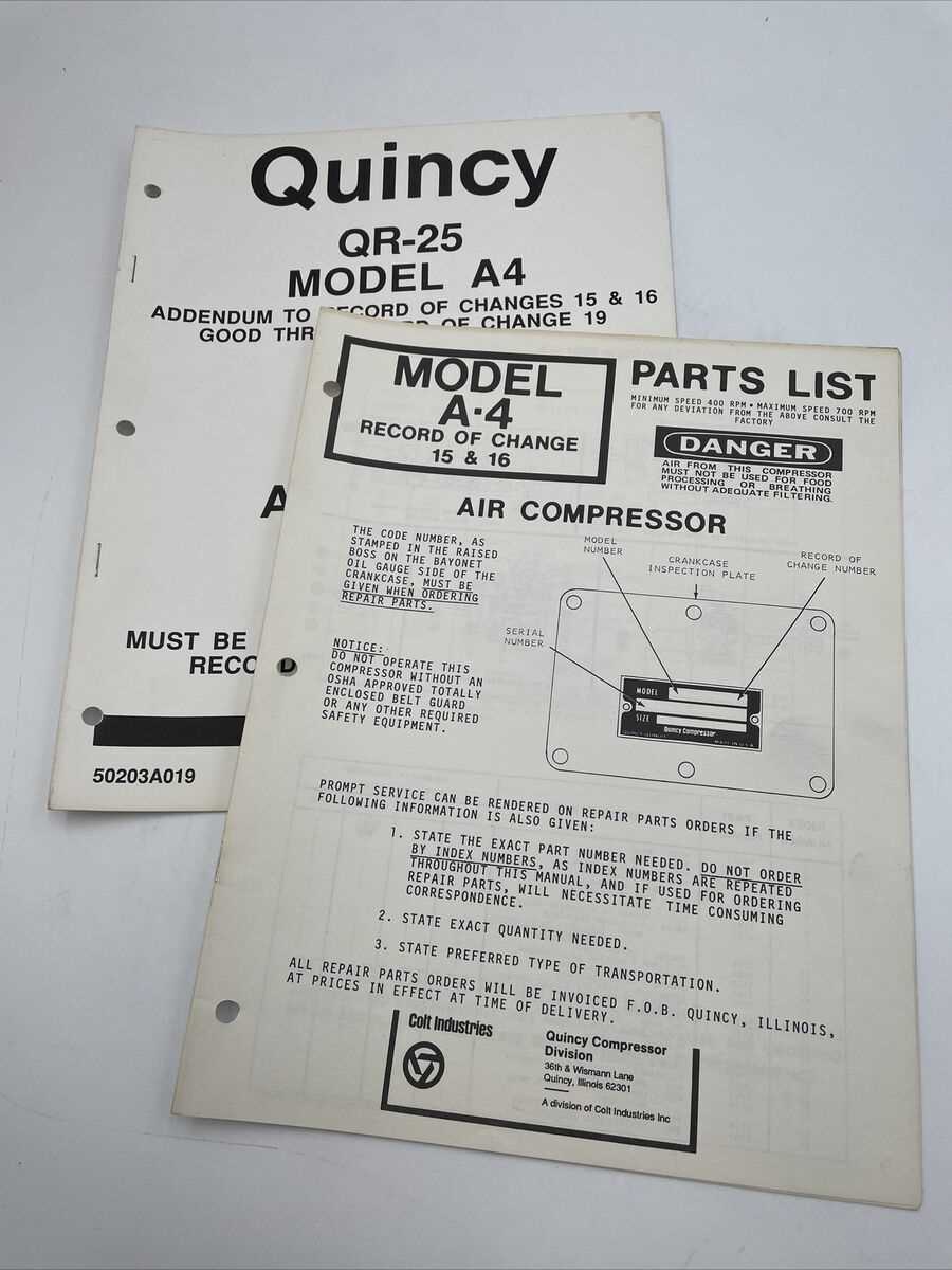 quincy 325 parts diagram