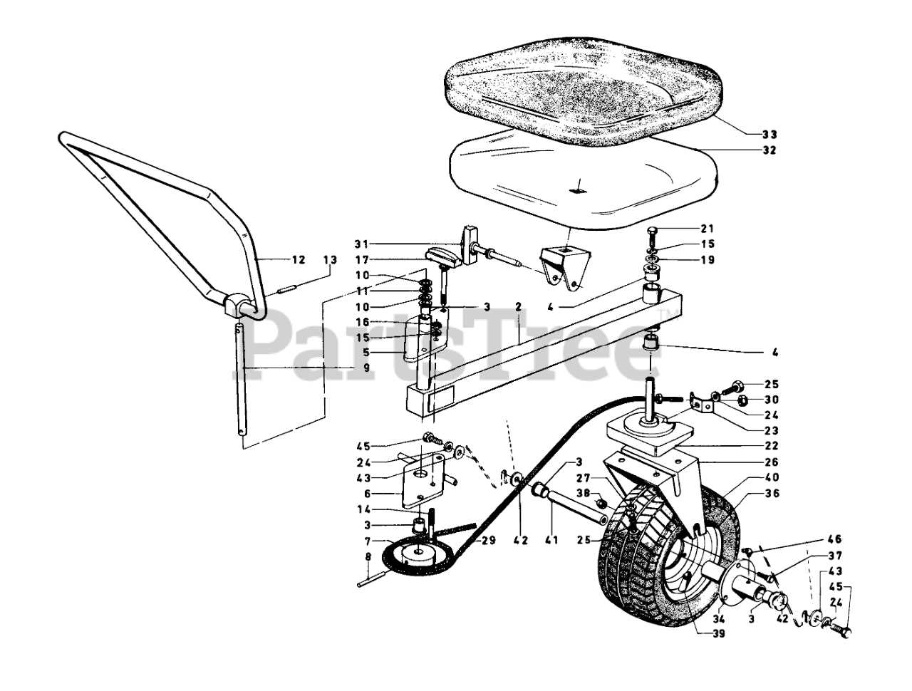 reel mower parts diagram