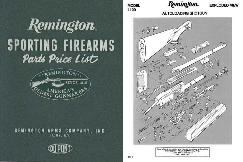 remington 1100 12 gauge parts diagram