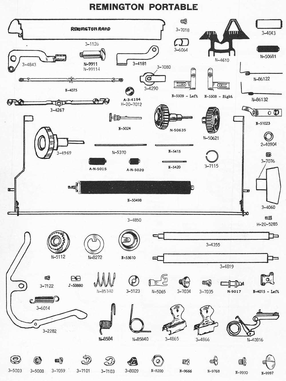 remington rm1159 parts diagram