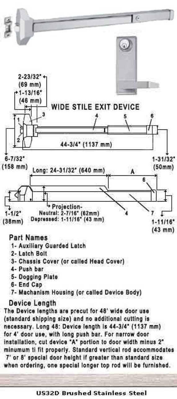 rim lock parts diagram