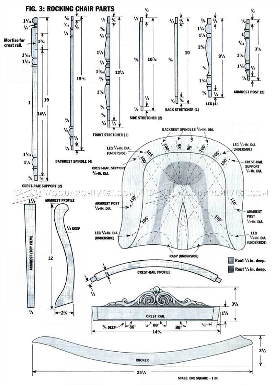 rocking chair parts diagram