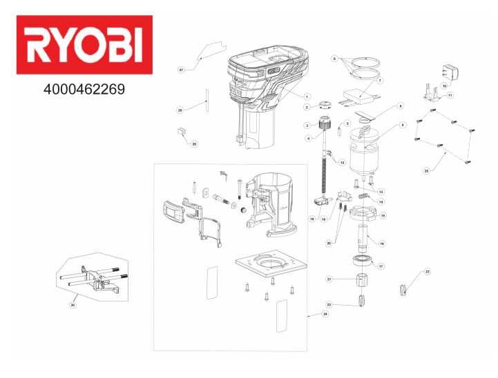 ryobi 18v trimmer parts diagram